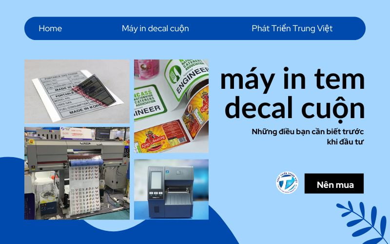 Nên mua máy in tem decal cuộn loại nào? Những điều bạn cần biết trước khi đầu tư